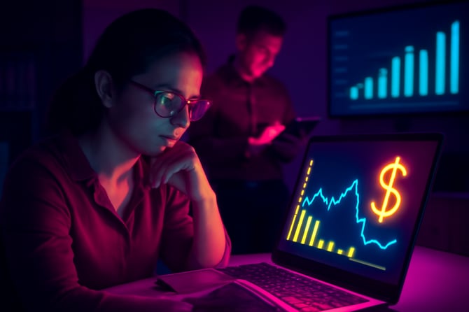 photographic please create a dramatic image for the section 4 Improved Efficiency and Reduced Operational Costs that uses our brand colours 400048 561-2